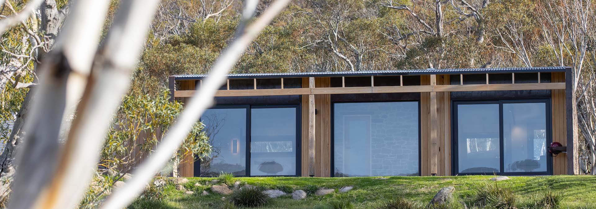 Front view of a Crafters cabin